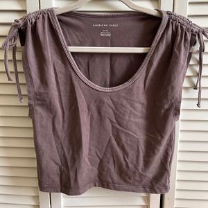 American Eagle crop top with tie sleeves. Size small.